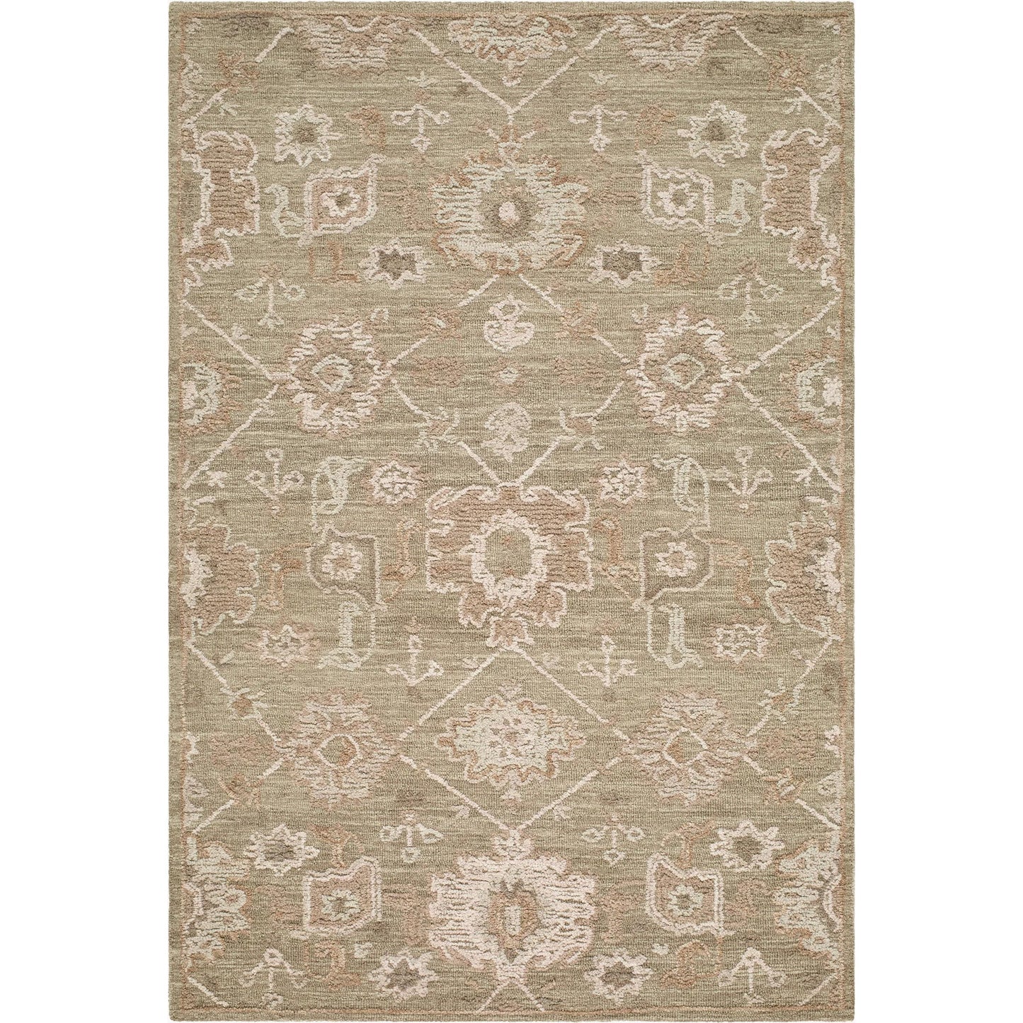000 SI-2632535,SI-2632536,SI-2632537,SI-2632538 | Primary Silo | Shiv Classics SVC-2308 Rug by Livabliss in sage, taupe, ivory, blush. Made from wool in a unique style.
