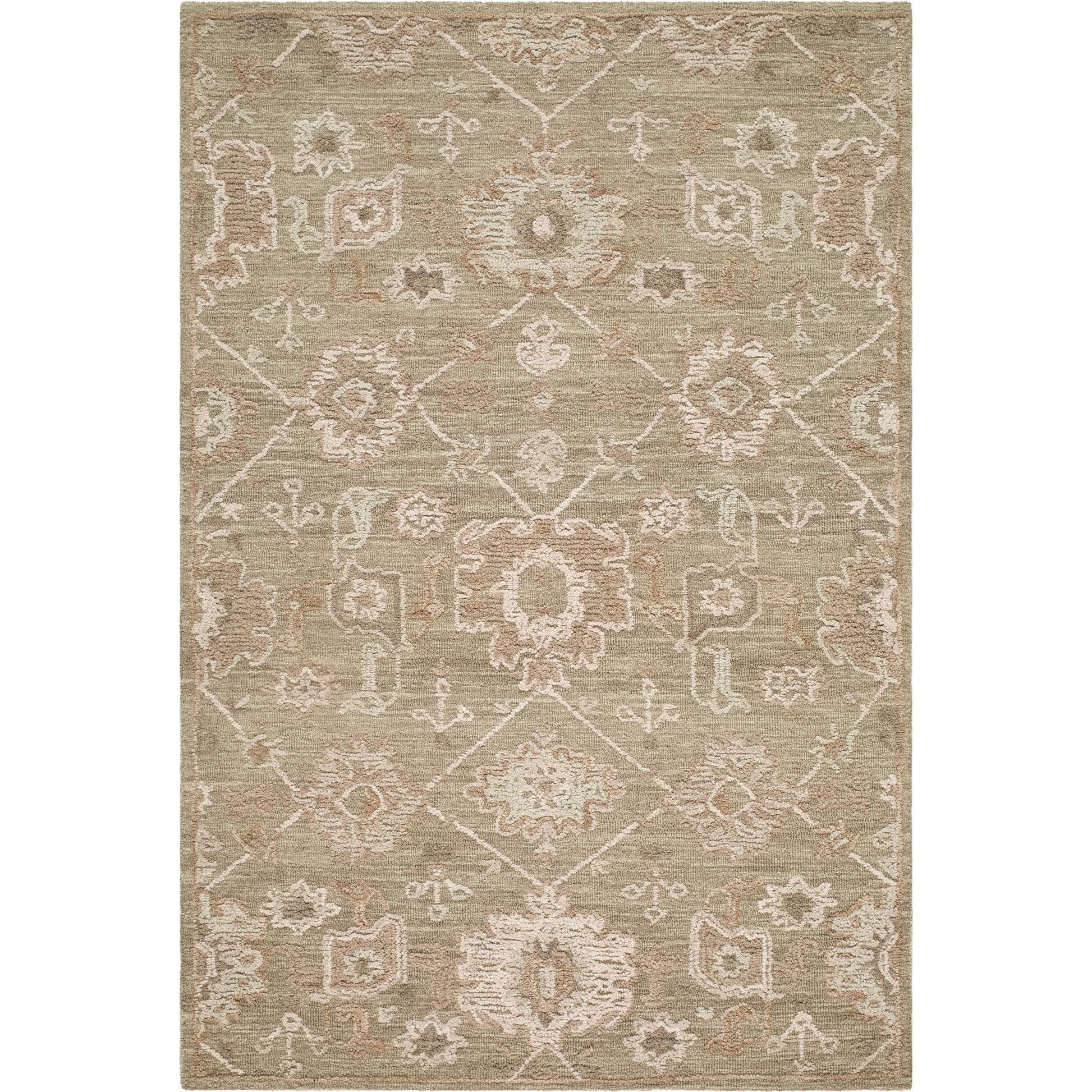 Shiv Classics SVC-2308 Rug by Livabliss in sage, taupe, ivory, blush. Made from wool in a unique style.