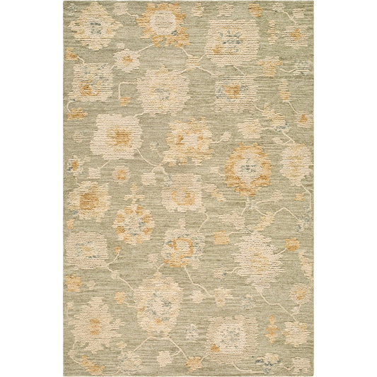 Shiv Classics SVC-2313 Rug by Livabliss in sage, cream, apricot, sky blue. Made from wool in a unique style.
