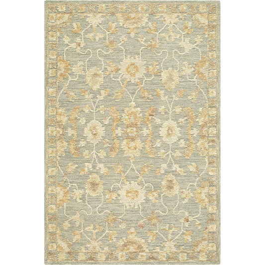Shiv Classics SVC-2314 Rug by Livabliss in pale sage, goldenrod, ivory, sandstone. Made from wool in a unique style.