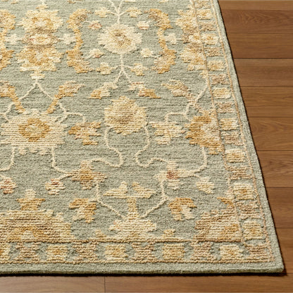 Shiv Classics SVC-2314 Rug by Livabliss in pale sage, goldenrod, ivory, sandstone. Made from wool in a unique style.