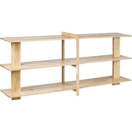 Severo Bookcase by Surya in brown and lacquered. Made from acacia in a modern style.