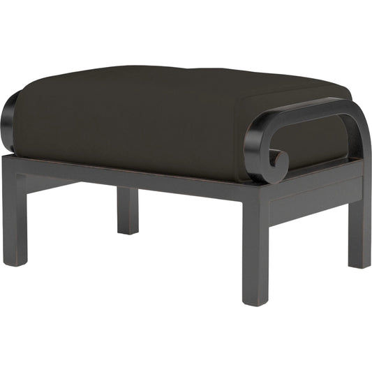 Monterey Outdoor Ottoman by Sunset West in browns. Made from aluminum in a cottage & farmhouse style.