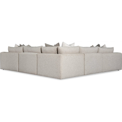 Vista 5-Piece Fabric Sectional by Bernhardt in beige. Made from fabric in a transitional style.