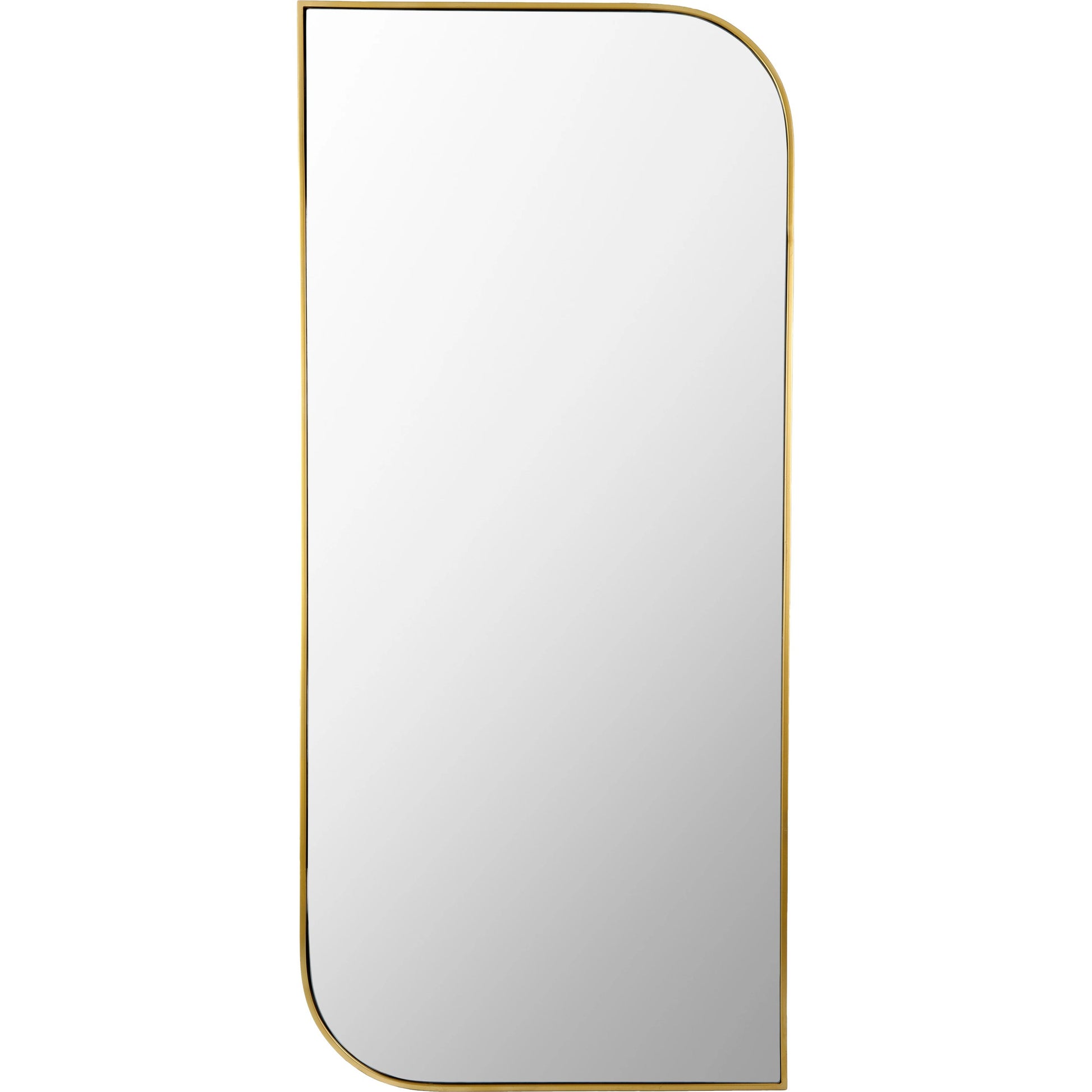 Sweyn Mirror by Surya in gold. Made from frame: metal, substrate: manufactured wood in a modern style.