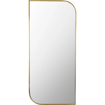 Sweyn Mirror by Surya in gold. Made from frame: metal, substrate: manufactured wood in a modern style.
