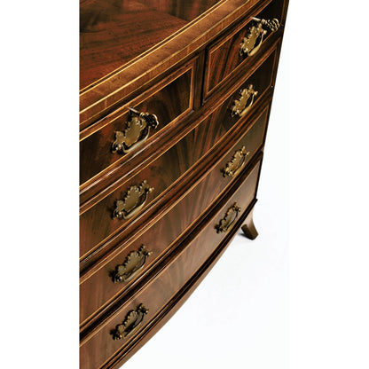 Buckingham Mahogany Bedside Chest of Drawers by Jonathan Charles in brown and medium antique mahogany. Made from mahogany in a traditional style.
