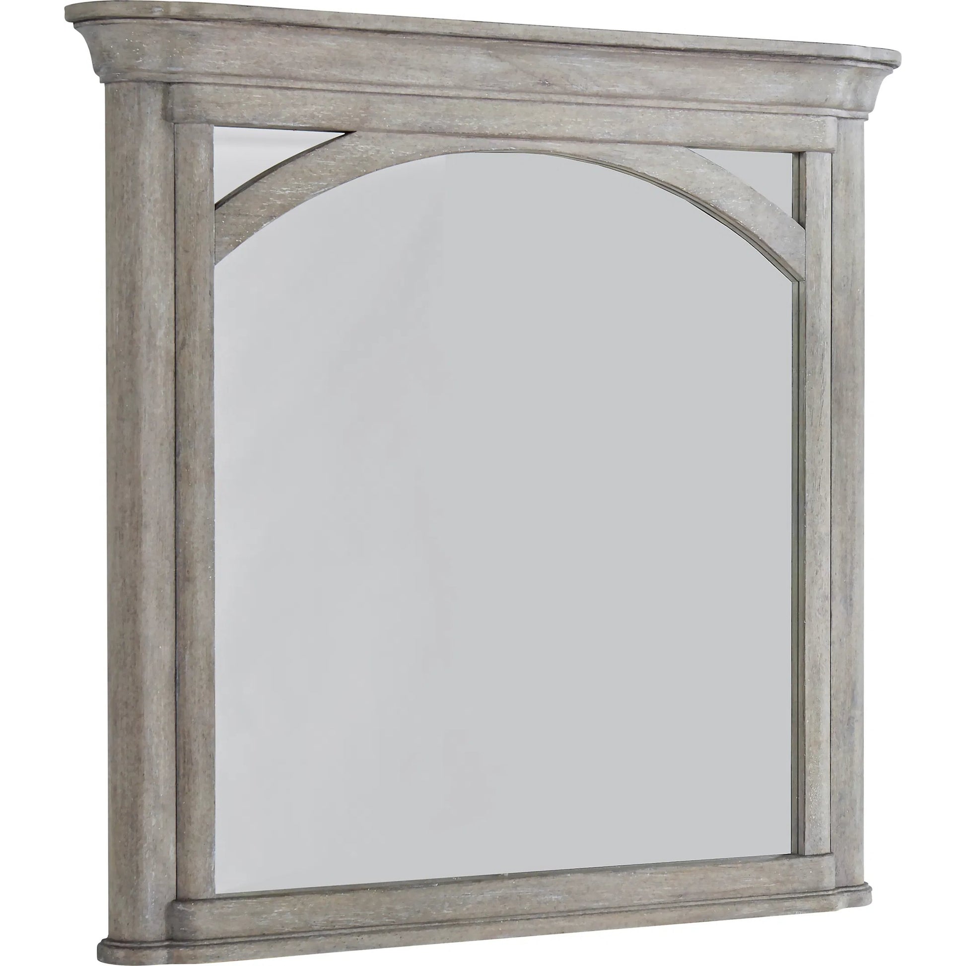 Abbotts Glen Dresser Mirror by Pulaski Furniture in windmill grey. Made from split heart cathedral oak in a transitional style.
