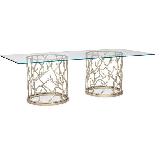 100" X 44" Rectangle 1/2" Thick Tempered Glass Top by Caracole in natural. Made from glass in a modern style.