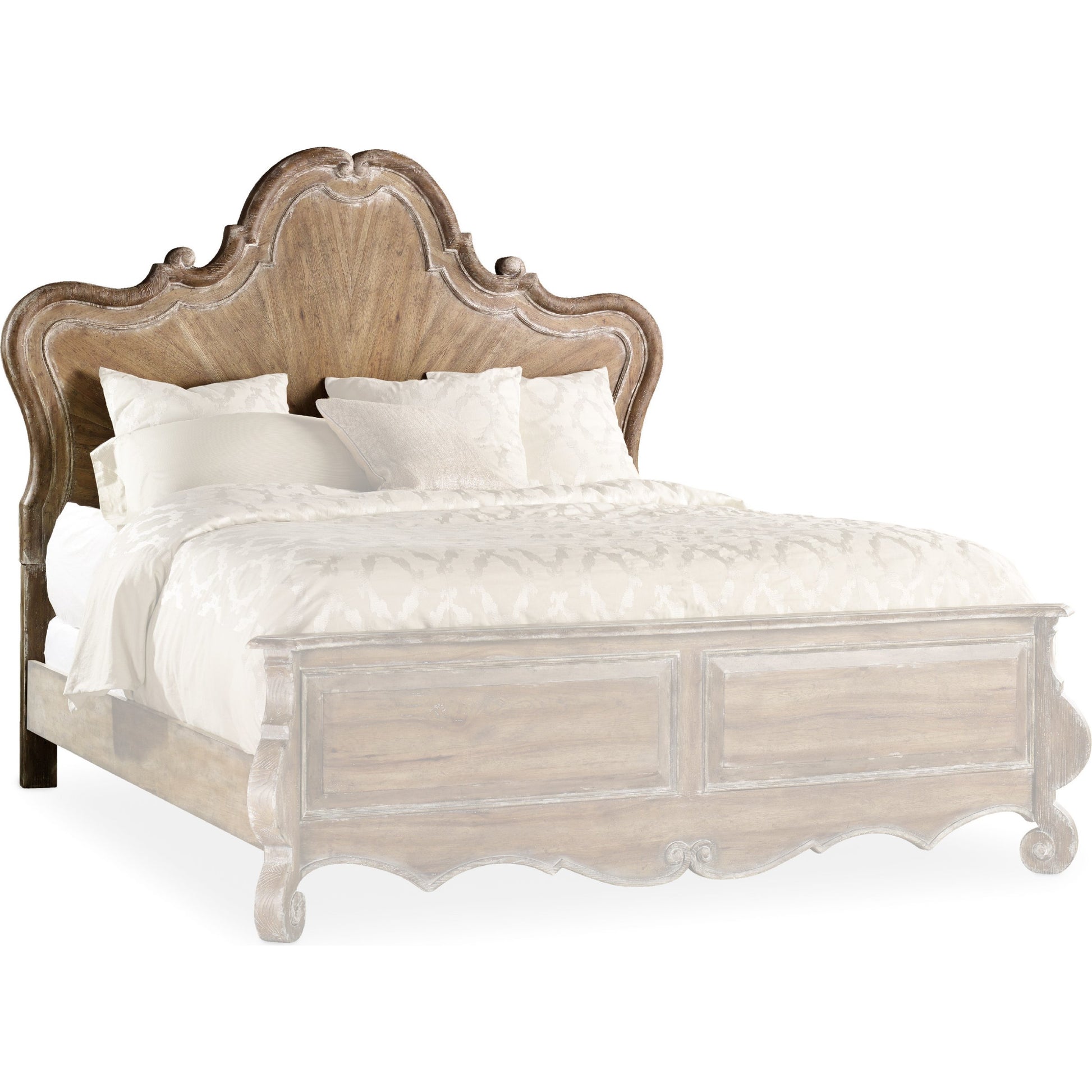Chatelet Headboard by Hooker Furniture in caramel froth. Made from pecan veneers, resin in a traditional style.