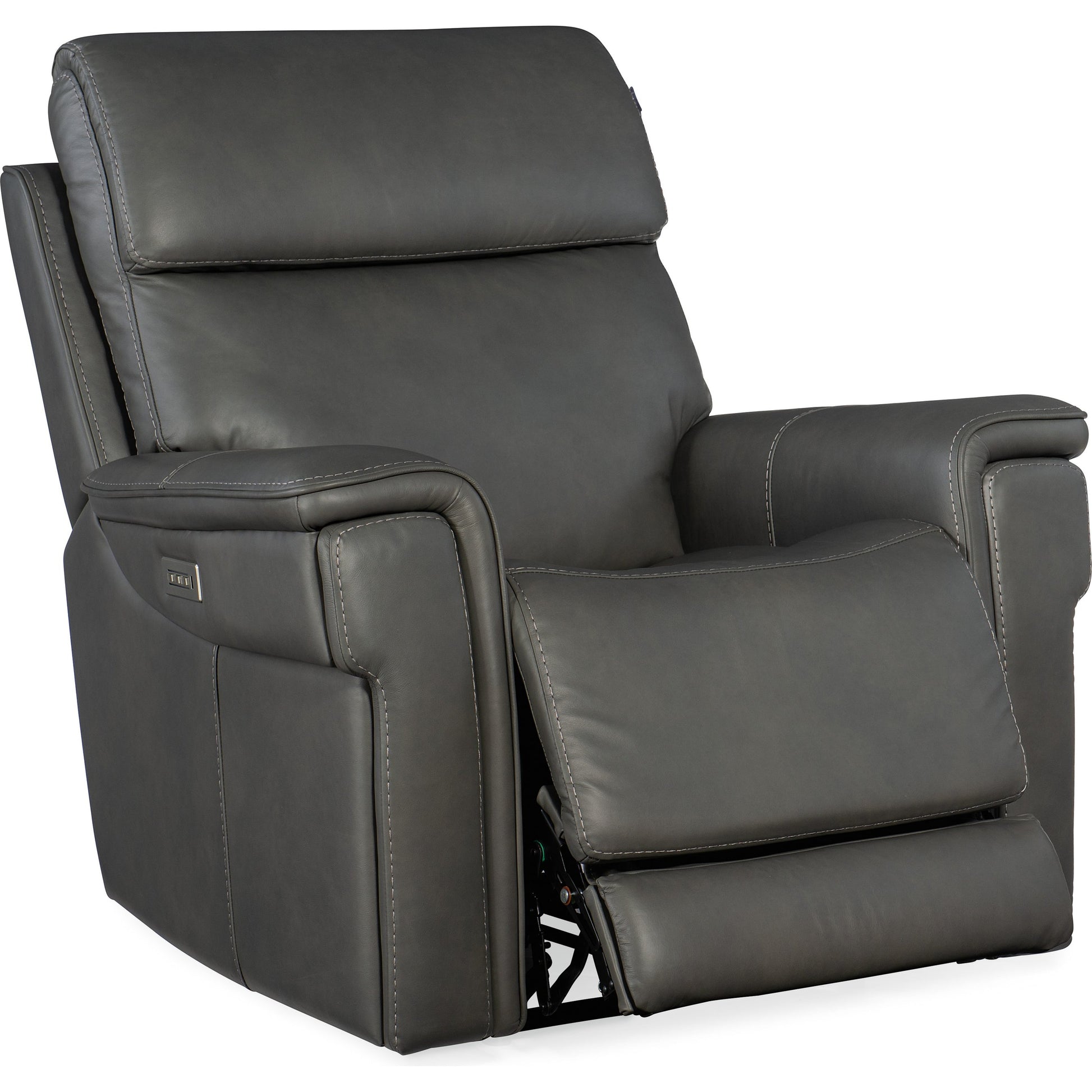 Lyra Zero Gravity Power Recliner by Hooker Furniture. Made from leather in a traditional style.