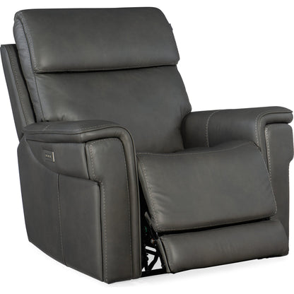 Lyra Zero Gravity Power Recliner by Hooker Furniture. Made from leather in a traditional style.