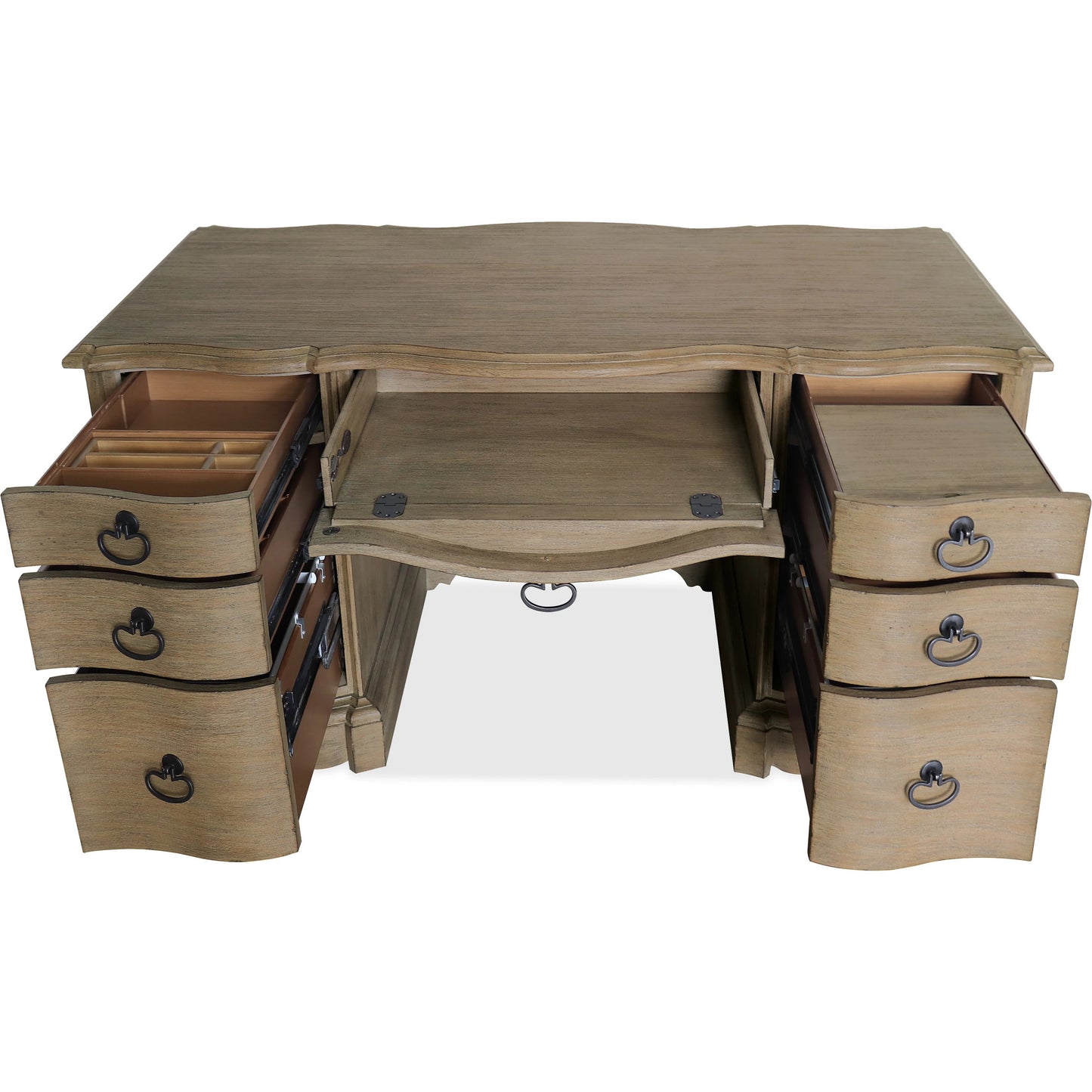 004 SI-1996321 | Additional Silo | Corsica Junior Executive Desk by Hooker Furniture in light natural. Made from acacia veneers in a traditional style.