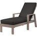 Laguna Outdoor Chaise Lounge by Sunset West in browns. Made from aluminum in a modern style.