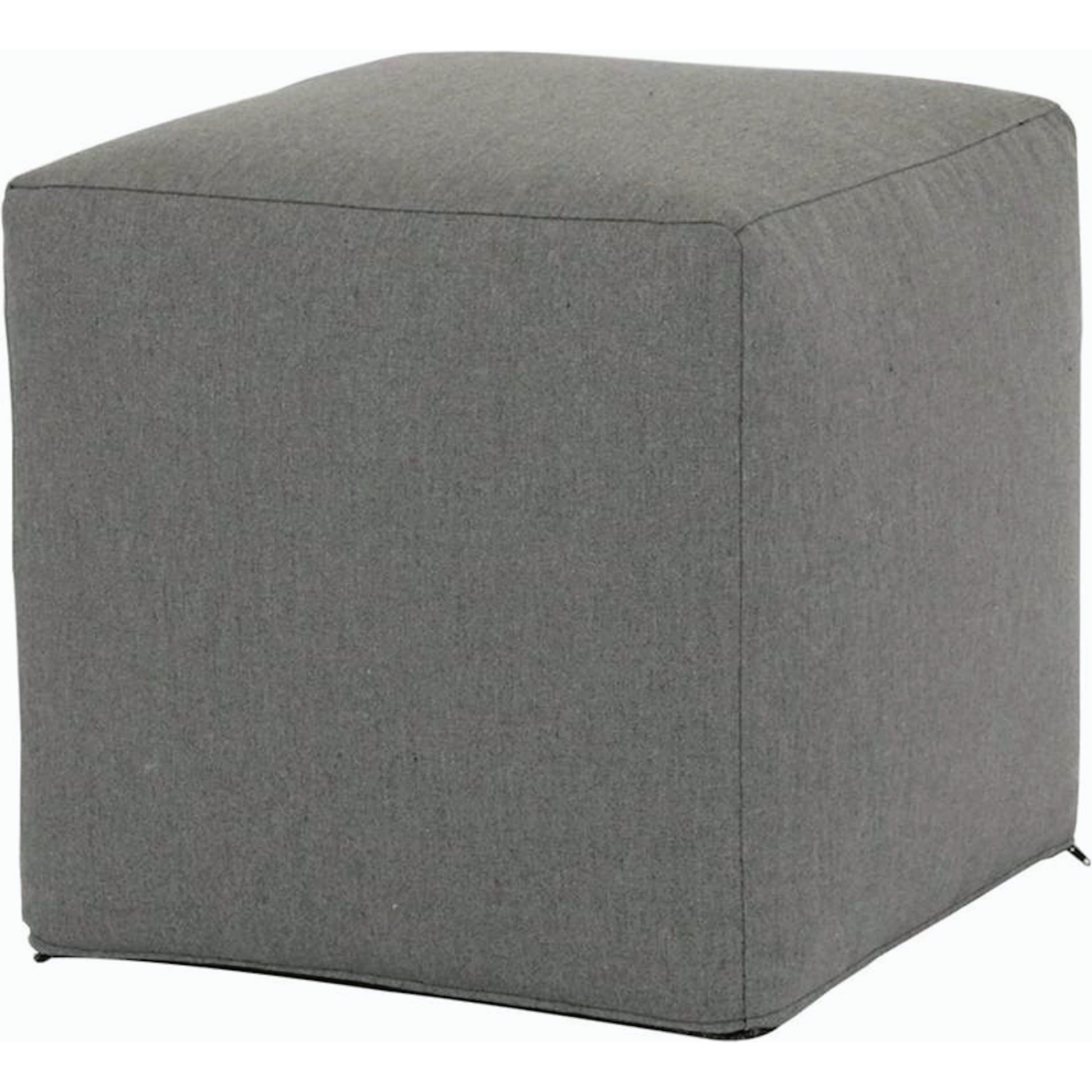 Square Outdoor Coffee Table/Ottoman by Sunset West in granite. Made from sunbrella in a modern style.