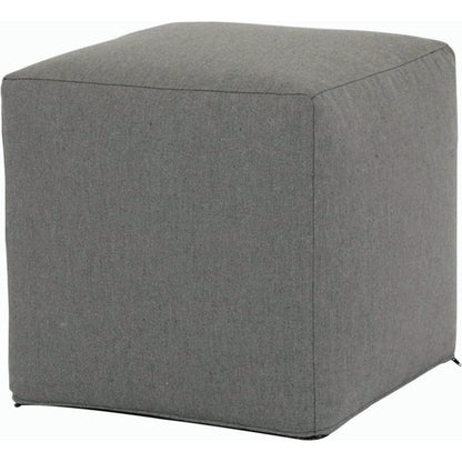 Square Outdoor Coffee Table/Ottoman by Sunset West in granite. Made from sunbrella in a modern style.