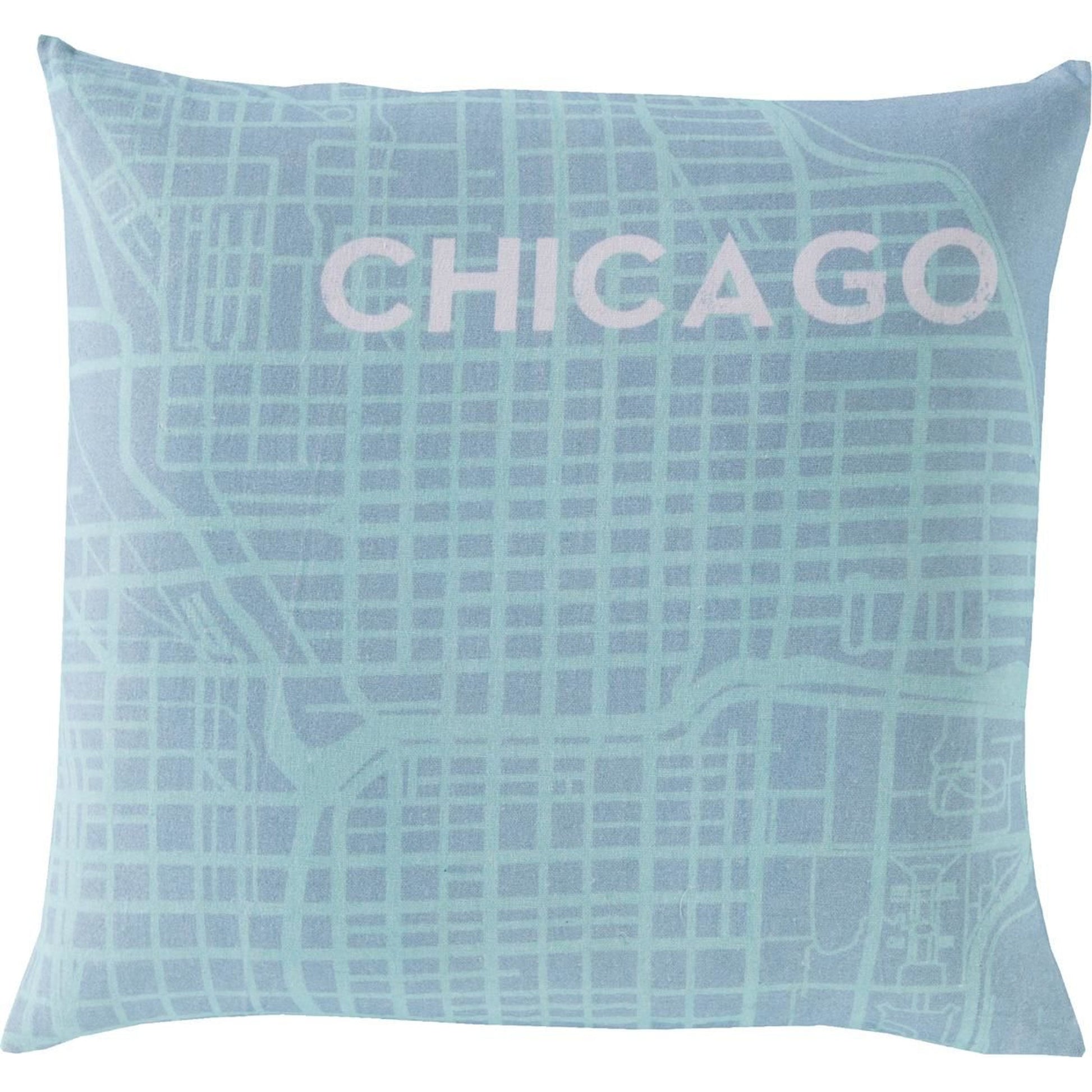 City Maps Indoor/Outdoor Pillow by Surya. Made from 100% cotton in a modern style.