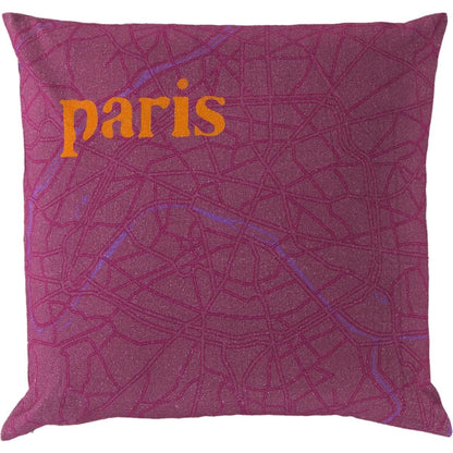 City Maps Indoor/Outdoor Pillow by Surya. Made from 100% cotton in a modern style.