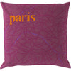 Burgundy, Violet, Tangerine, Hot Pink / Down Feather / 18" x 18"