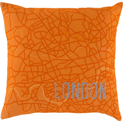 City Maps Indoor/Outdoor Pillow by Surya. Made from 100% cotton in a modern style.