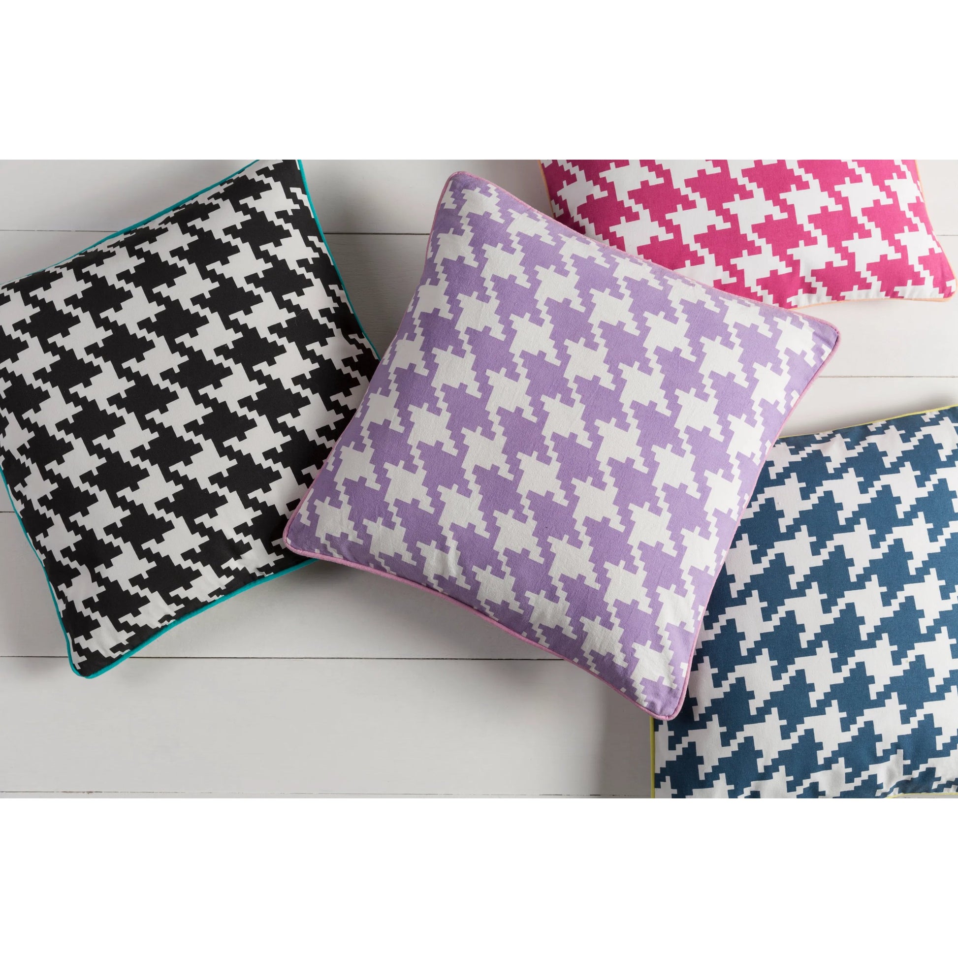 Houndstooth Pillow - 13268 by Surya. Made from 100% cotton in a modern style.