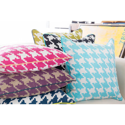 Houndstooth Pillow - 13268 by Surya. Made from 100% cotton in a modern style.