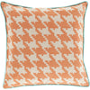 Burnt Orange, Beige, Aqua / Down Feather / 22" x 22"