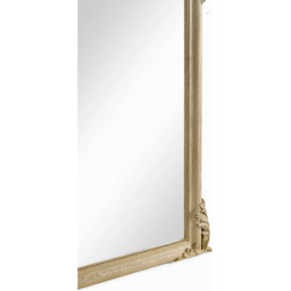 Timeless Eden Carved Wall Mirror by Jonathan Charles in bleached chestnut. Made from oak, glass in a traditional style.