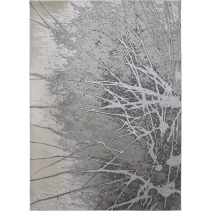 Astra Transitional Rug - 39L5F by Feizy in gray, silver, ivory. Made from polypropylene, polyester in a unique style.