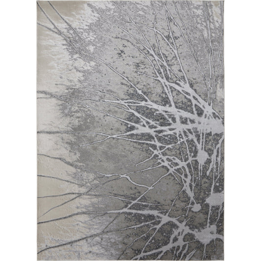 Astra Transitional Rug - 39L5F by Feizy in gray, silver, ivory. Made from polypropylene, polyester in a unique style.