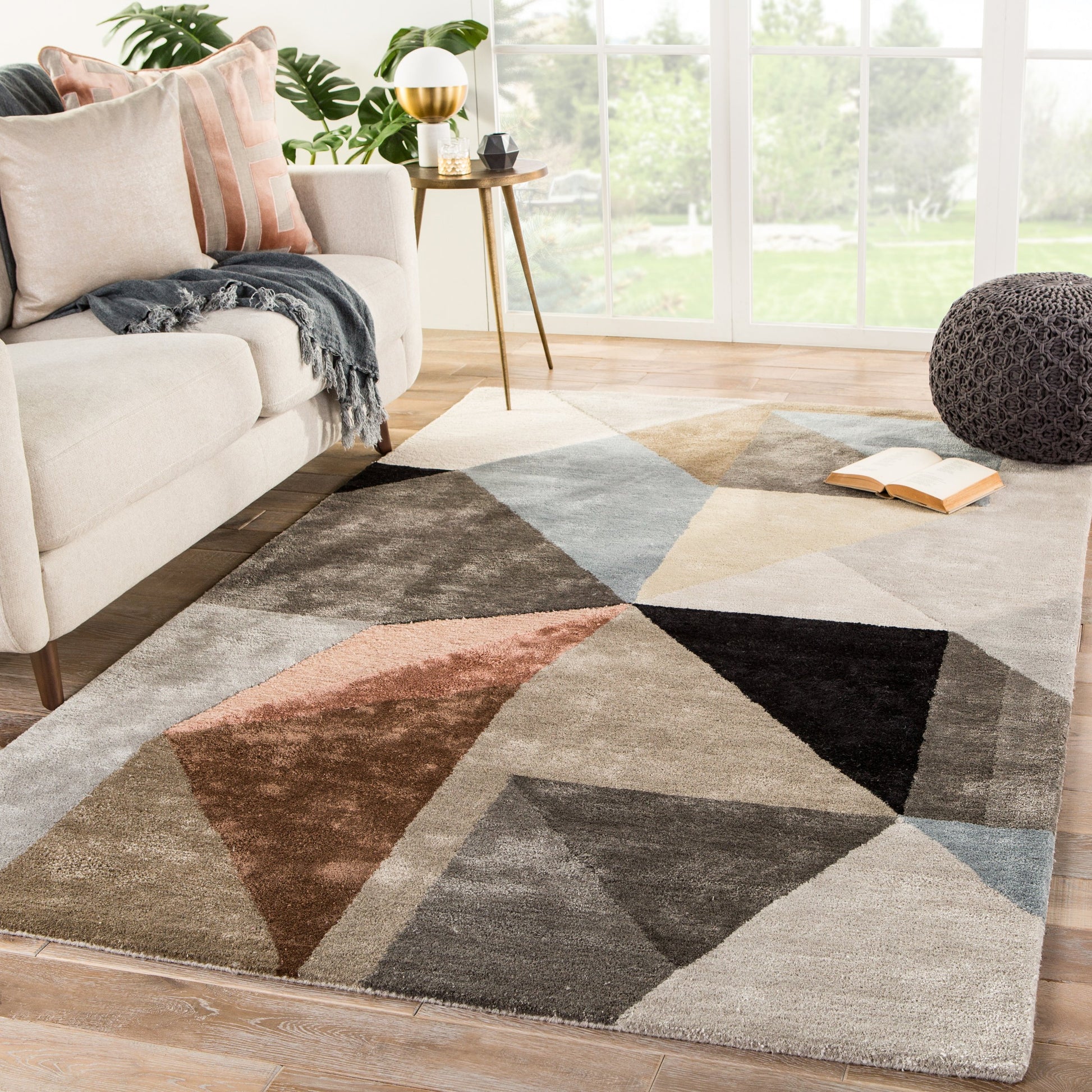 Syntax SYN02 Rug by Jaipur Living in gray, blue. Made from unique in a unique style.
