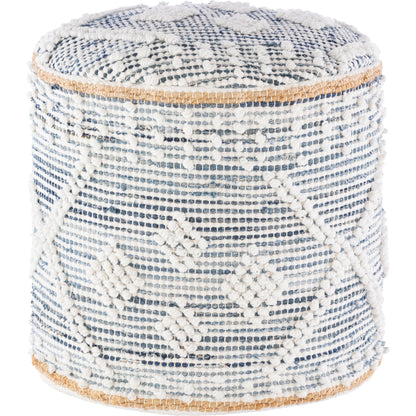 Sydney - 27958 by Livabliss in white, denim, dark blue. Made from 50% polyester, 45% cotton, 5% jute, 100% polybeads, 100% cotton in a eclectic & global style.