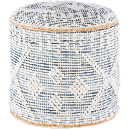 Sydney - 27958 by Livabliss in white, denim, dark blue. Made from 50% polyester, 45% cotton, 5% jute, 100% polybeads, 100% cotton in a eclectic & global style.