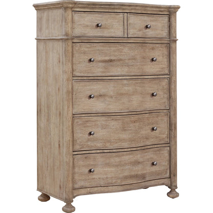 Higgins Street 5-Drawer Chest by Pulaski Furniture in brown and woodland stone. Made from unique in a unique style.