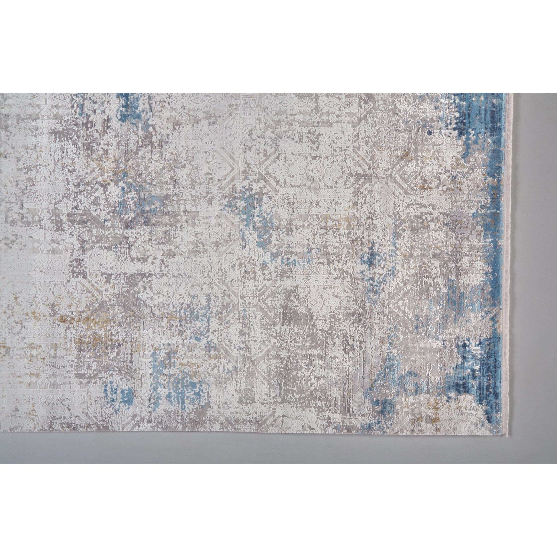 Cadiz Rug - 3889F by Feizy in ivory, blue, gold. Made from viscose, acrylic in a unique style.