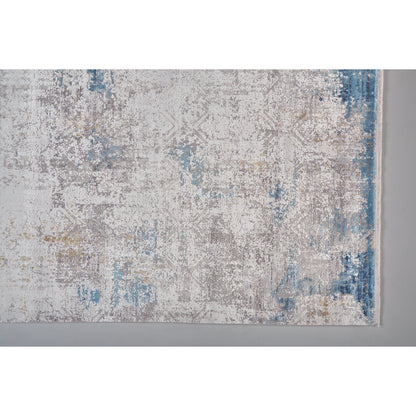 Cadiz Rug - 3889F by Feizy in ivory, blue, gold. Made from viscose, acrylic in a unique style.