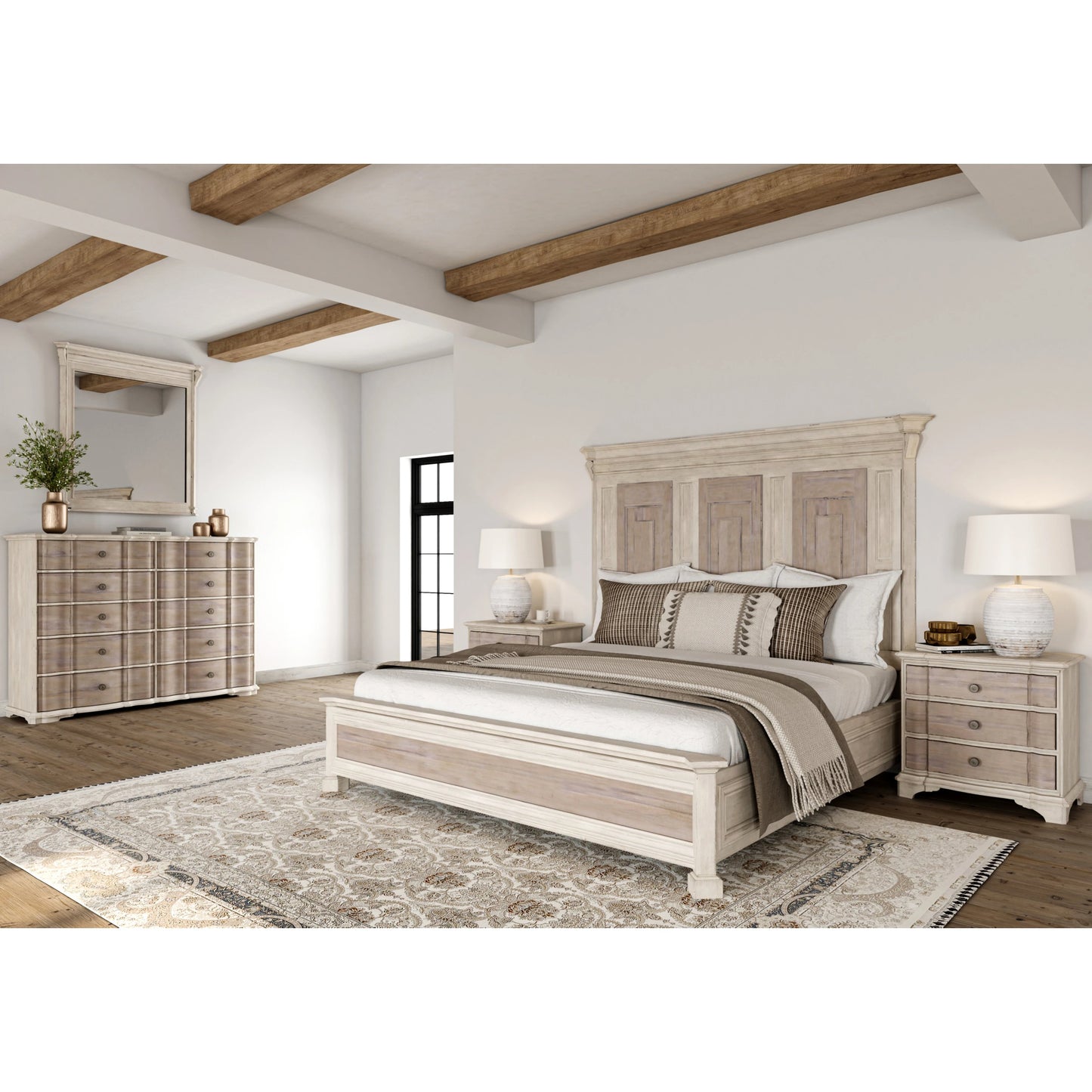 006 SI-2155734 | Lifestyle | Alcove Master Chest by A.R.T. Furniture in belgian ivory, washed maple. Made from acacia solids, maple veneers, metal in a modern style.