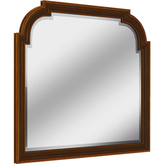 Newel Landscape Mirror by A.R.T. Furniture in brown and vintage cherry. Made from poplar solids, resin, glass in a transitional style.