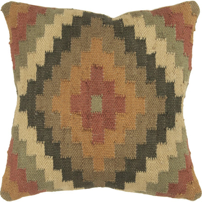Clear Pillow by HedgeApple Essentials in red, rust, blue. Made from jute wool in a rustic style.