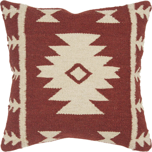 Schuylkill Pillow by HedgeApple Essentials in red, ivory. Made from wool in a unique style.