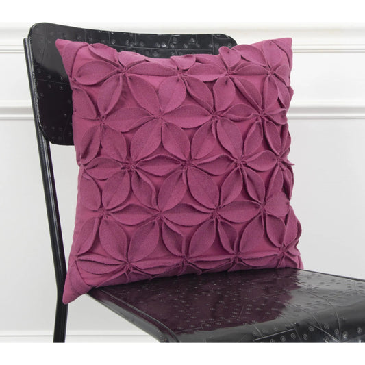Cabarrus Pillow by HedgeApple Essentials in hot pink, magenta. Made from wool cotton, polyester in a unique style.