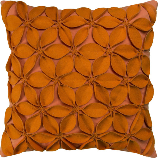 Payne Pillow by HedgeApple Essentials in orange. Made from wool cotton, polyester in a unique style.