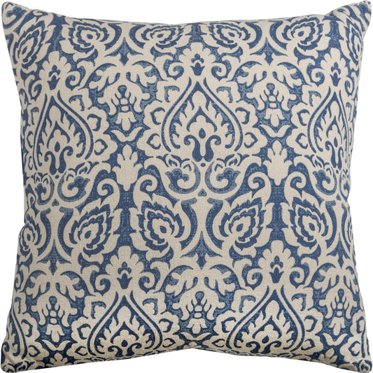 Victoria Pillow by HedgeApple Essentials in blue. Made from cotton burlap in a unique style.