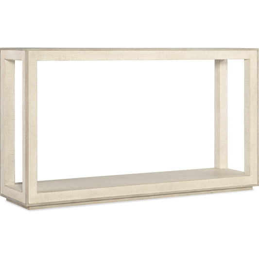 Cascade Console Table by Hooker Furniture in terrain. Made from oak veneers, burlap in a modern style.