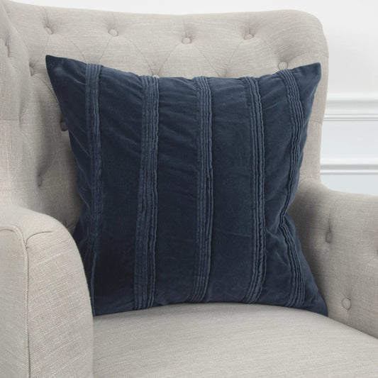 Larimer Pillow by HedgeApple Essentials in navy. Made from cotton, polyester in a unique style.