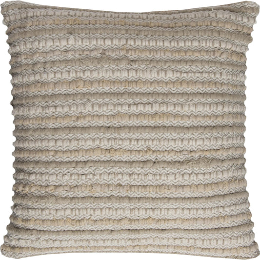 Kalamazoo Pillow by HedgeApple Essentials in brown, gray, neutral. Made from polyester, cotton woven in a unique style.