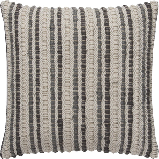 Cullman Pillow by HedgeApple Essentials in gray, white. Made from polyester, cotton woven in a unique style.