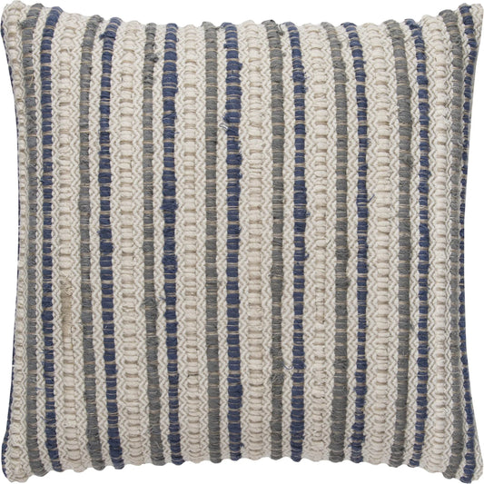 Craighead Pillow by HedgeApple Essentials in gray, blue. Made from polyester, cotton woven in a unique style.