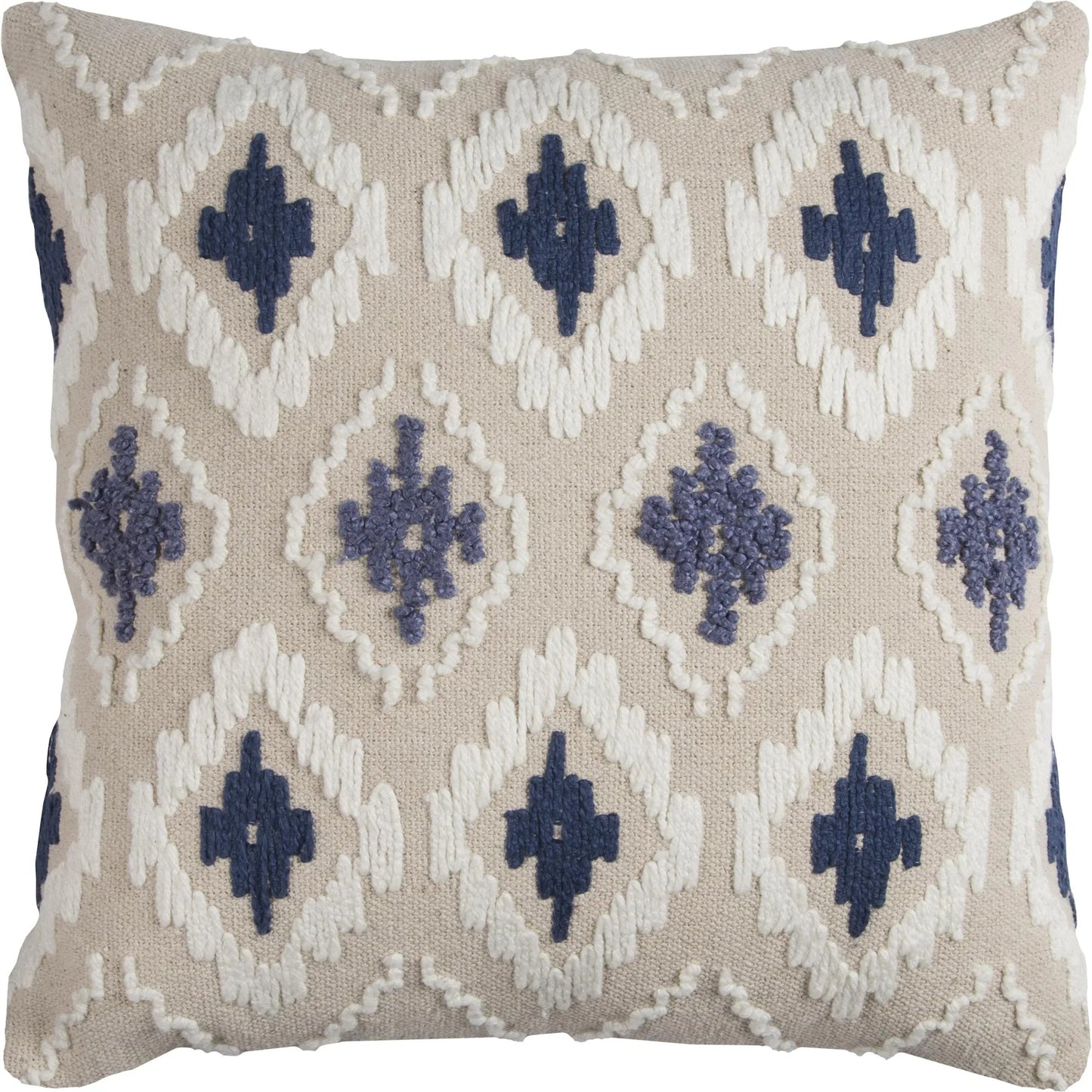 001 SI-2438853 | Primary Silo | Anne Pillow by HedgeApple Essentials in neutral, blue. Made from polyester, cotton canvas (recyceld) in a rustic style.