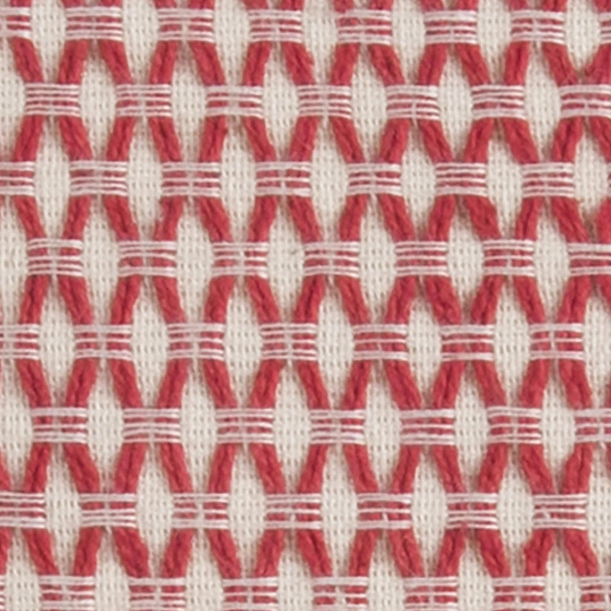 Mahaska Pillow by HedgeApple Essentials in red ivory, red, ivory. Made from cotton in a modern style.